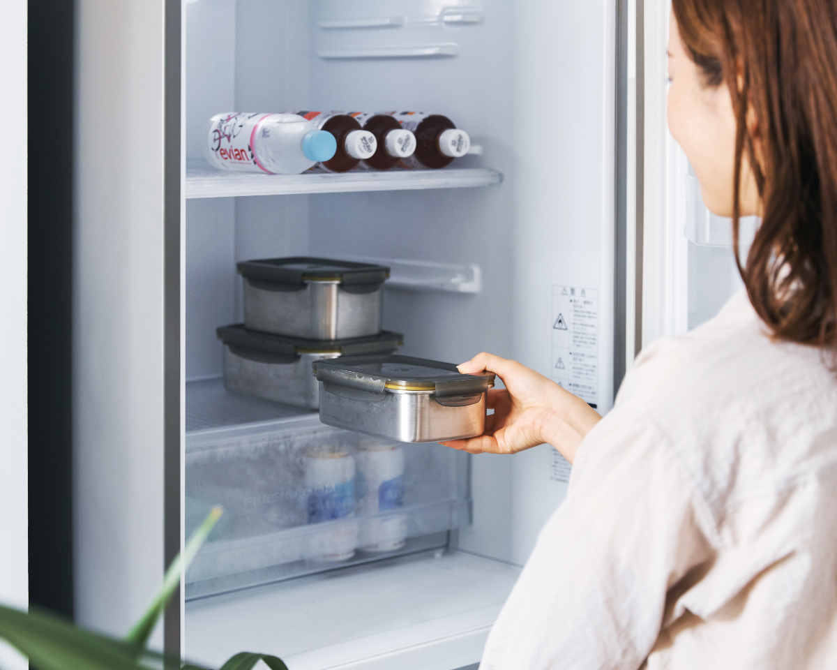 乾燥せず、風味もキープ。中身が飛び散ることもない｜電子レンジ・オーブン・冷凍・食洗機OK、調理もできるステンレス保存容器（大中小3点セット）｜cuitisan（クイッティサン）