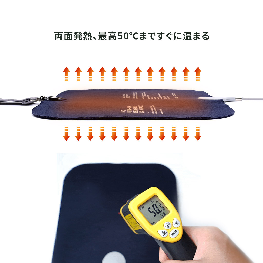 直感的に操作できるようシンプルに設計されているので、使い方もカンタン｜クリップ付きで服に仕込める！銀ナノインクで温める特許技術の「USBウェアラブルヒーター」｜INKO（インコ）