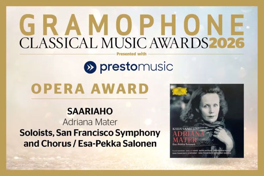 Gramophone Award for Adriana Mater by Kaija Saariaho