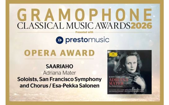 Gramophone Award for Adriana Mater by Kaija Saariaho
