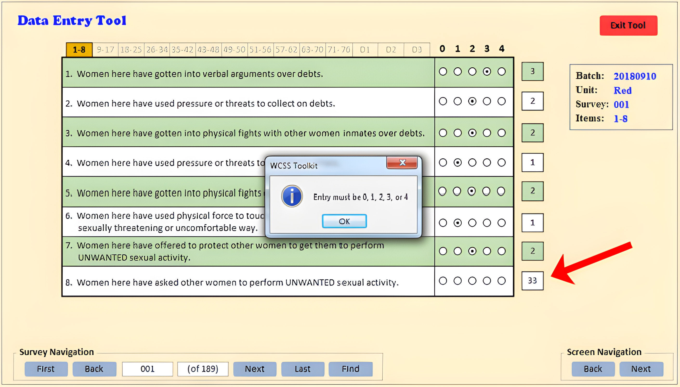 A preview screenshot of the Data Entry Tool