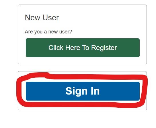 Click the blue Sign In button on the Learn Center landing page.