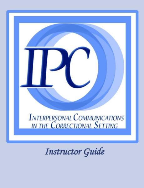 Cover logo for Interpersonal Communications in the Correctional Settings