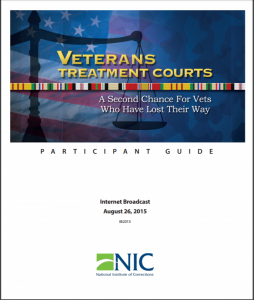 document cover for Veterans Treatment Courts: A Second Chance for Vets Who Have Lost Their Way [Internet Broadcast]