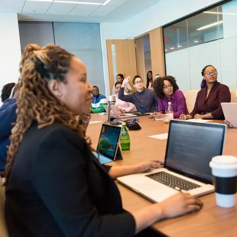 women in a business meeting