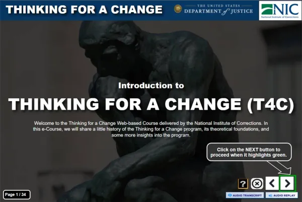 Thinking for a change familiarization course preview