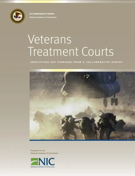 cover of the publication: veterans treatment courts survey