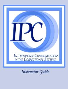 Cover logo for Interpersonal Communications in the Correctional Settings