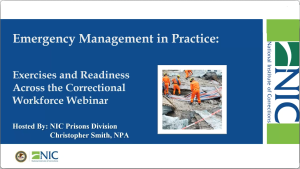 Emergency Management in Practice: Exercises and Readiness Across the Correctional Workforce Webinar