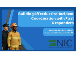 Building Effective Pre-Incident Coordination with First Responders - Webinar