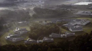 An aerial photo of a corrections facility