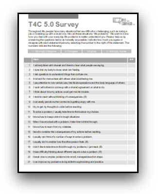 T4C 5.0 Survey preview