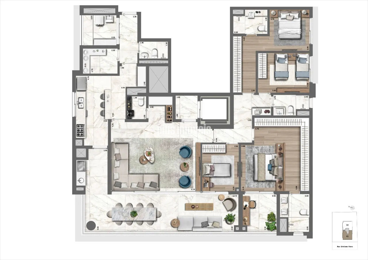 Apartamento, 4 quartos, 213 m² - Foto 6