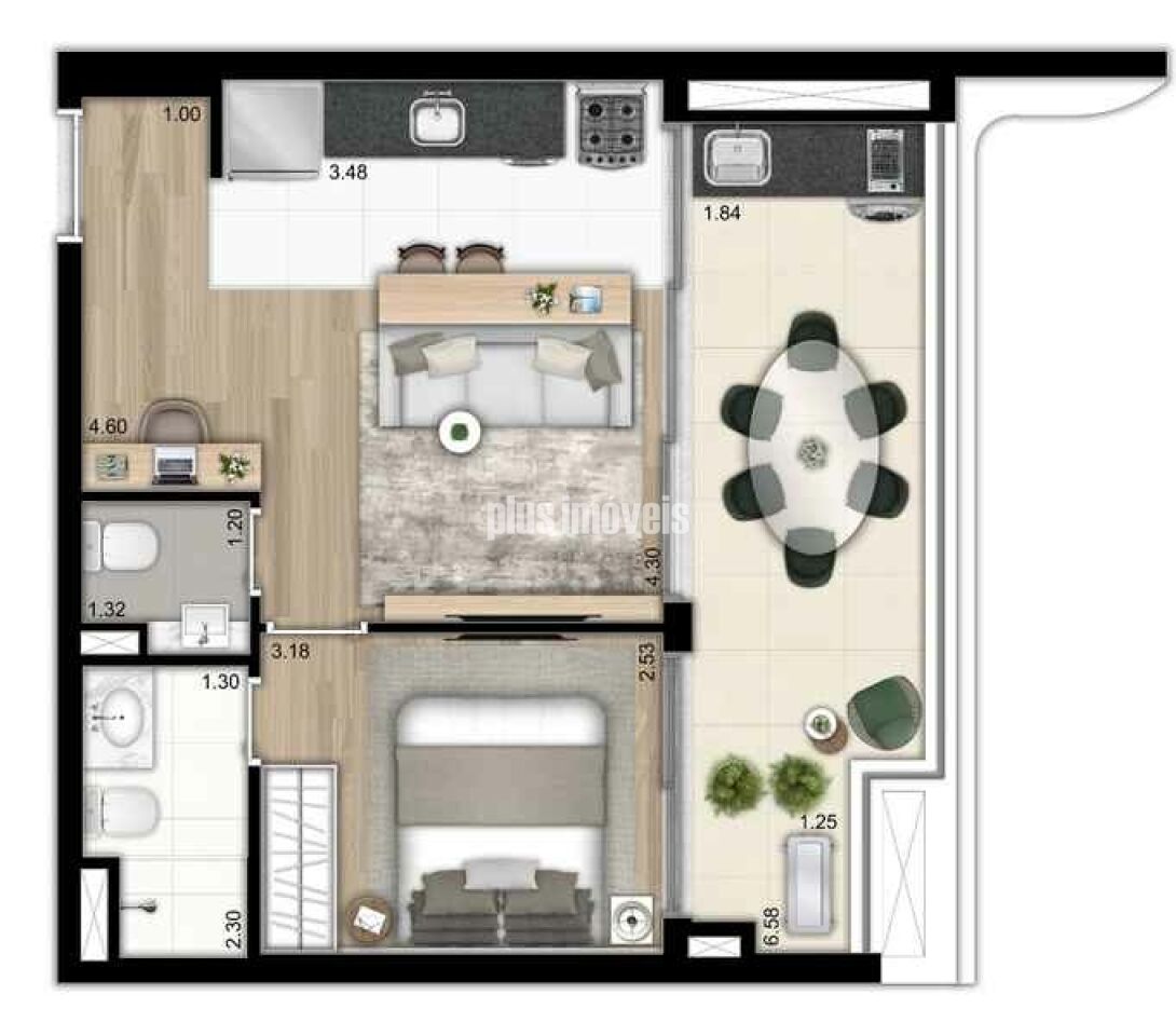 Apartamento, 1 quarto, 52 m² - Foto 8