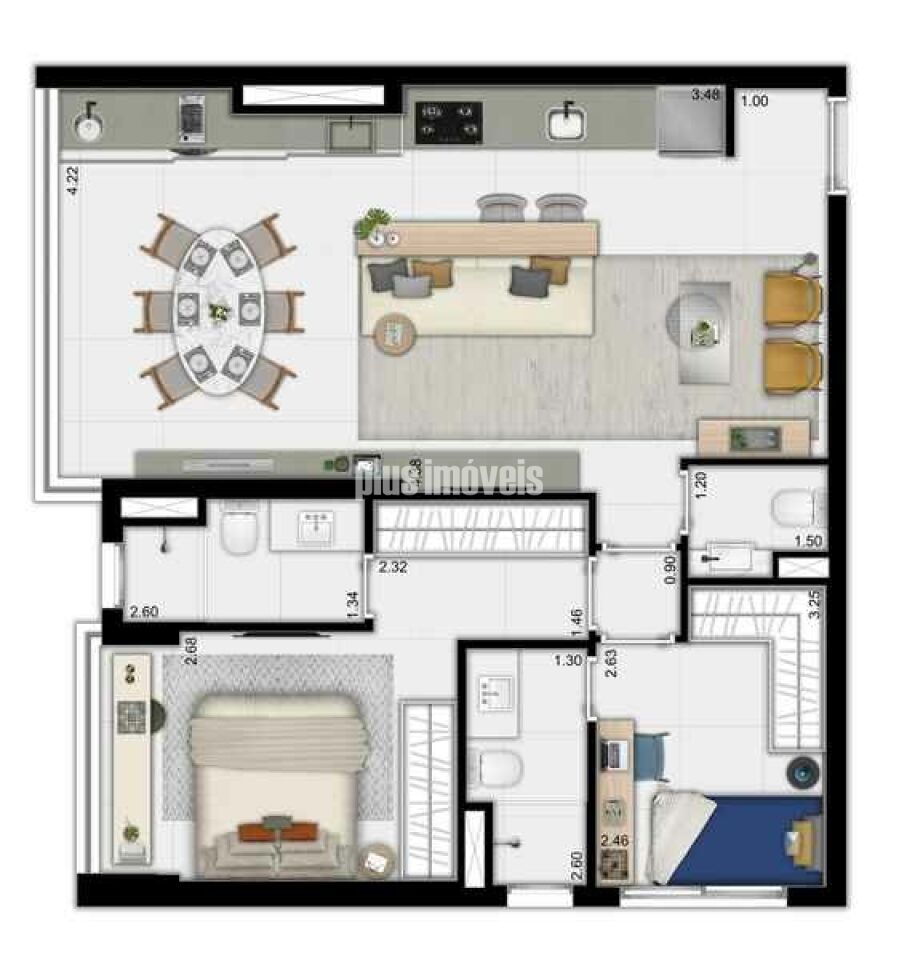 Apartamento, 1 quarto, 52 m² - Foto 12