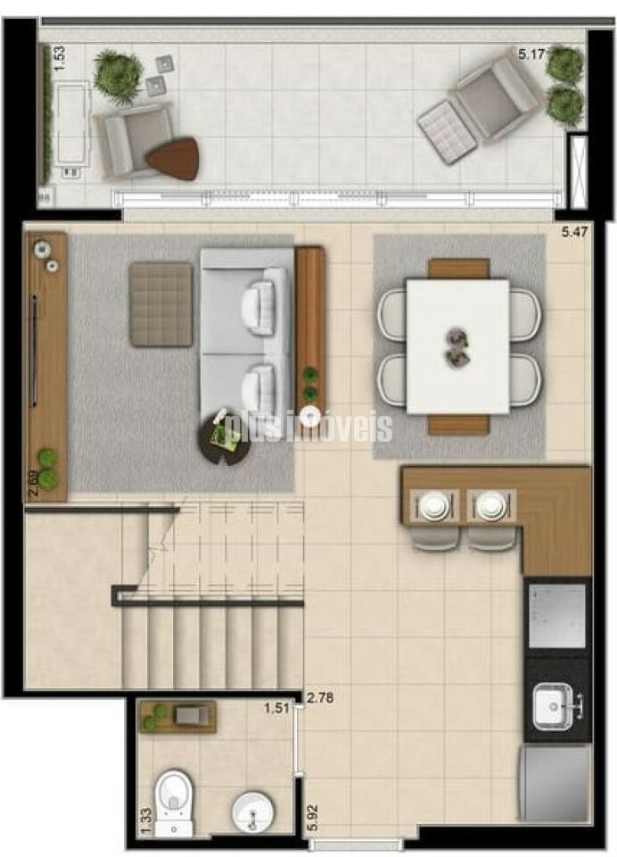 Apartamento, 1 quarto, 68 m² - Foto 39