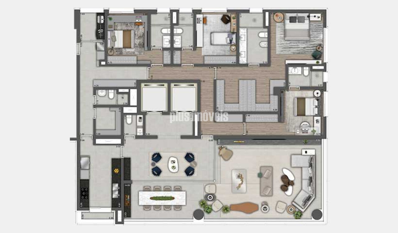 Apartamento, 4 quartos, 298 m² - Foto 3