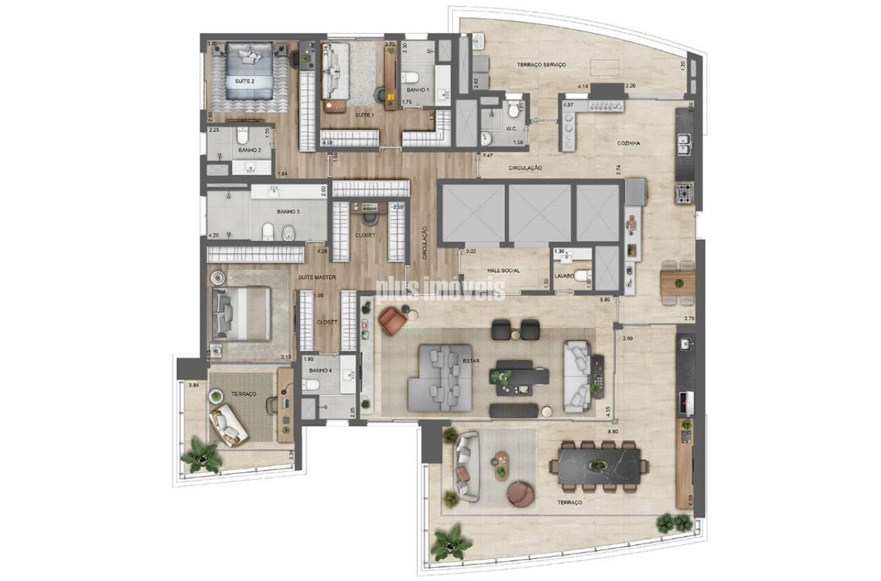 Apartamento, 4 quartos, 277 m² - Foto 10