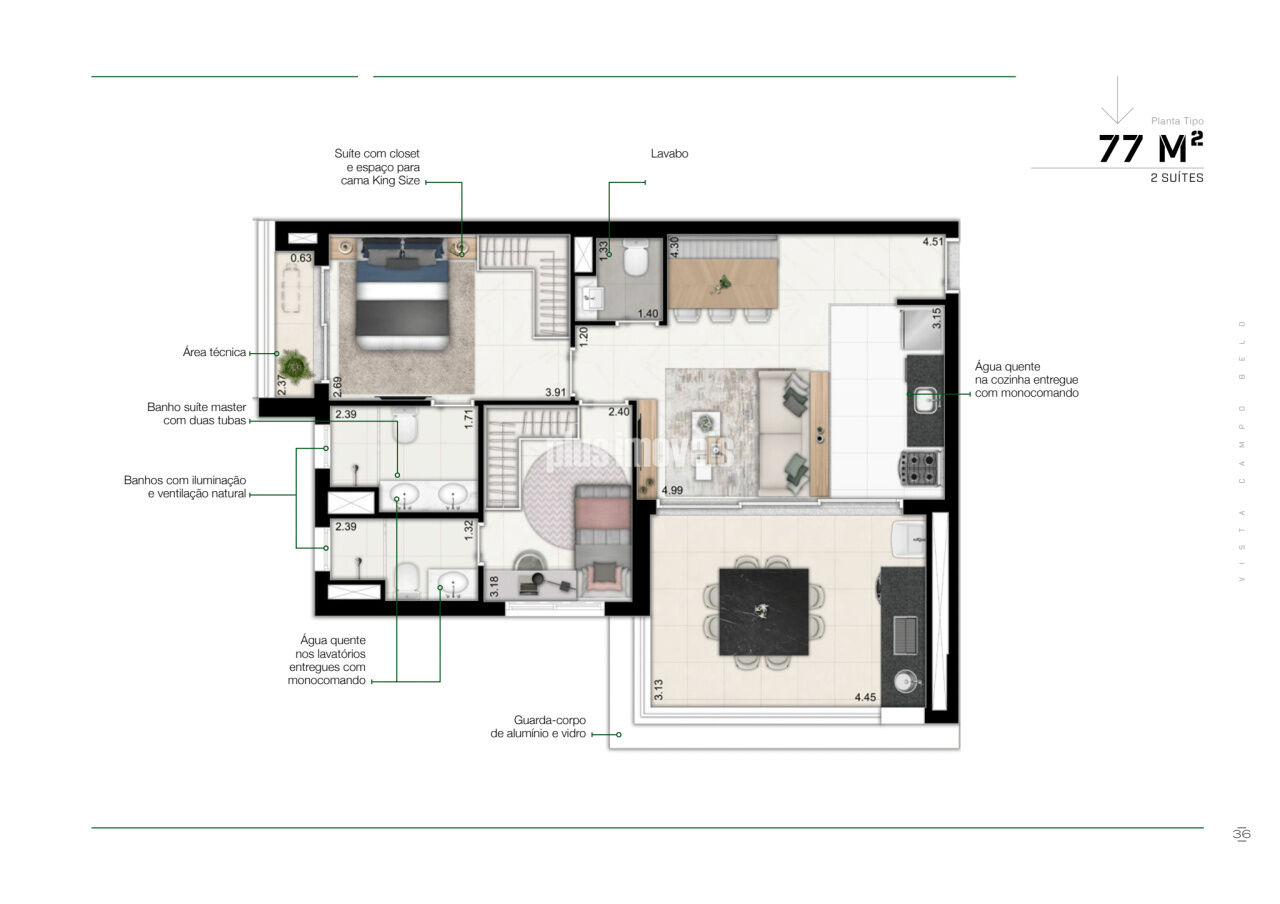 Apartamento, 2 quartos, 77 m² - Foto 5