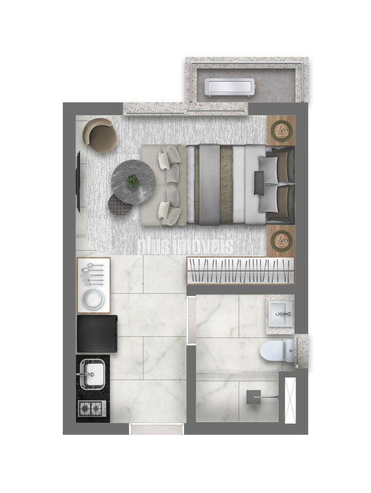 Apartamento, 1 quarto, 27 m² - Foto 4