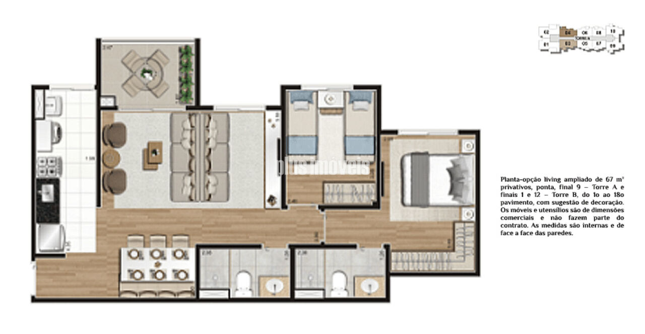 Apartamento, 2 quartos, 68 m² - Foto 4