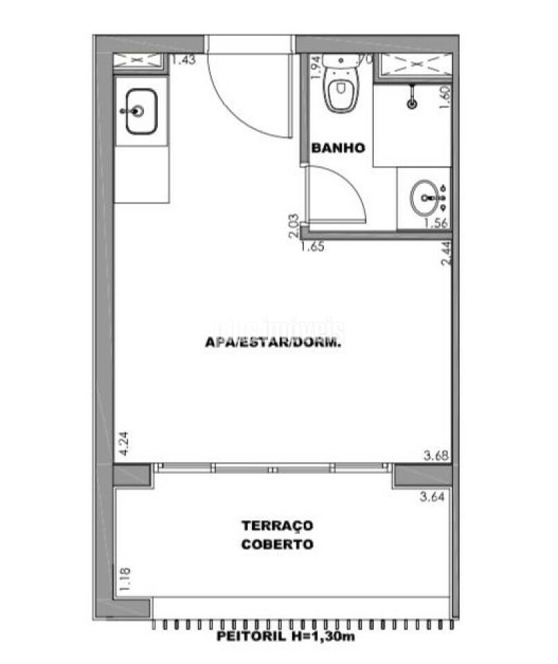 Apartamento, 1 quarto, 25 m² - Foto 3
