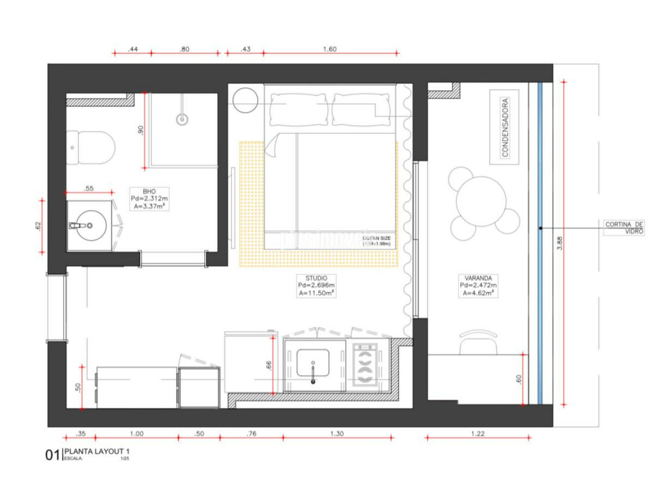 Apartamento, 1 quarto, 20 m² - Foto 23