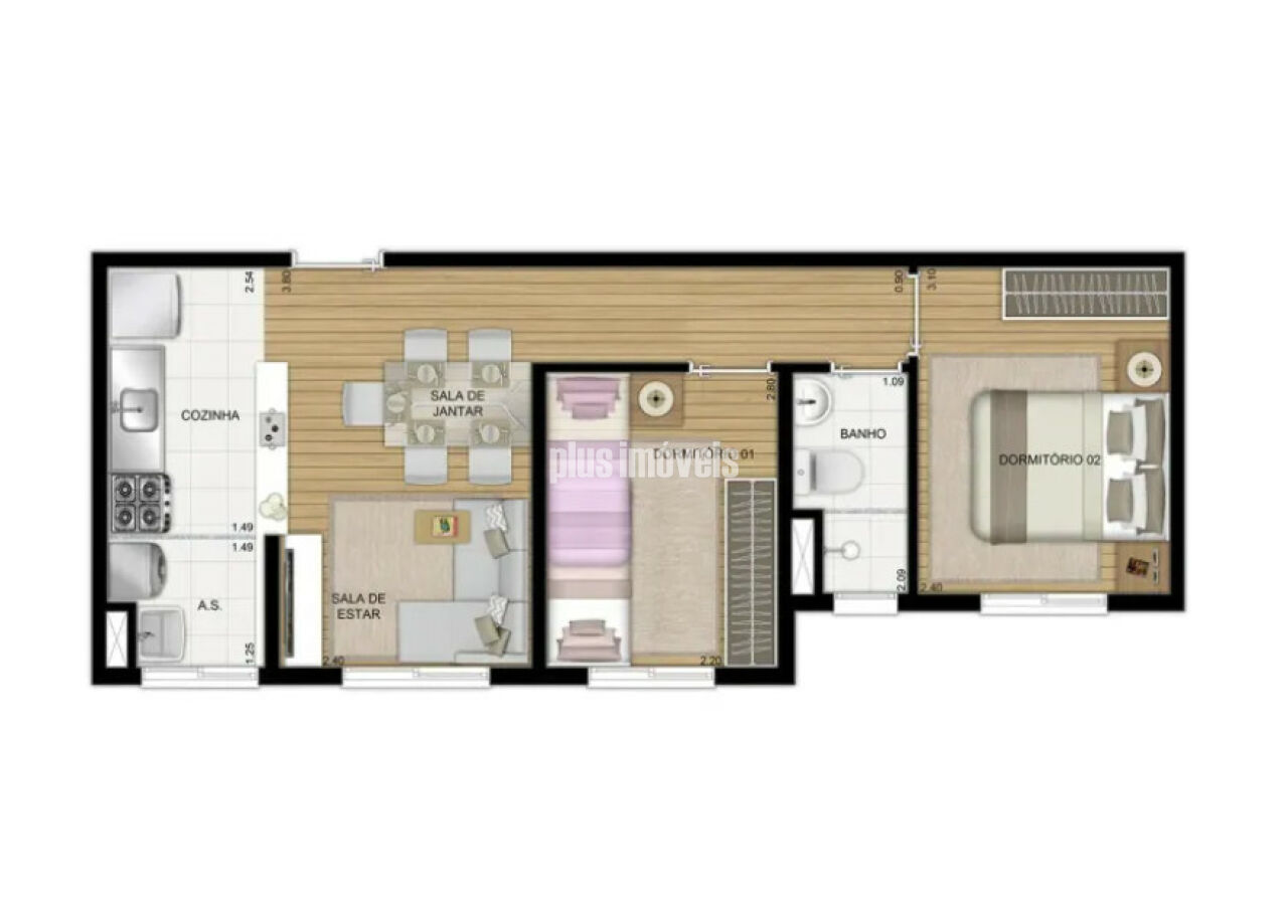 Apartamento, 2 quartos, 40 m² - Foto 9