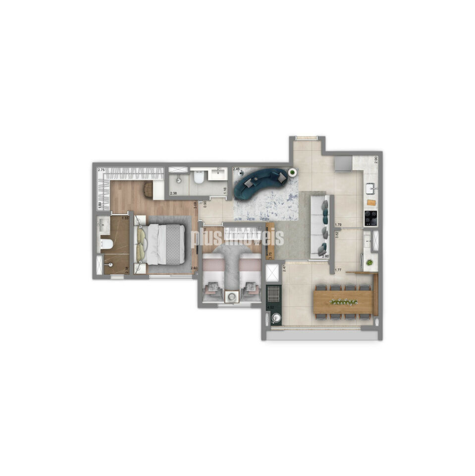 Apartamento, 2 quartos, 67 m² - Foto 1