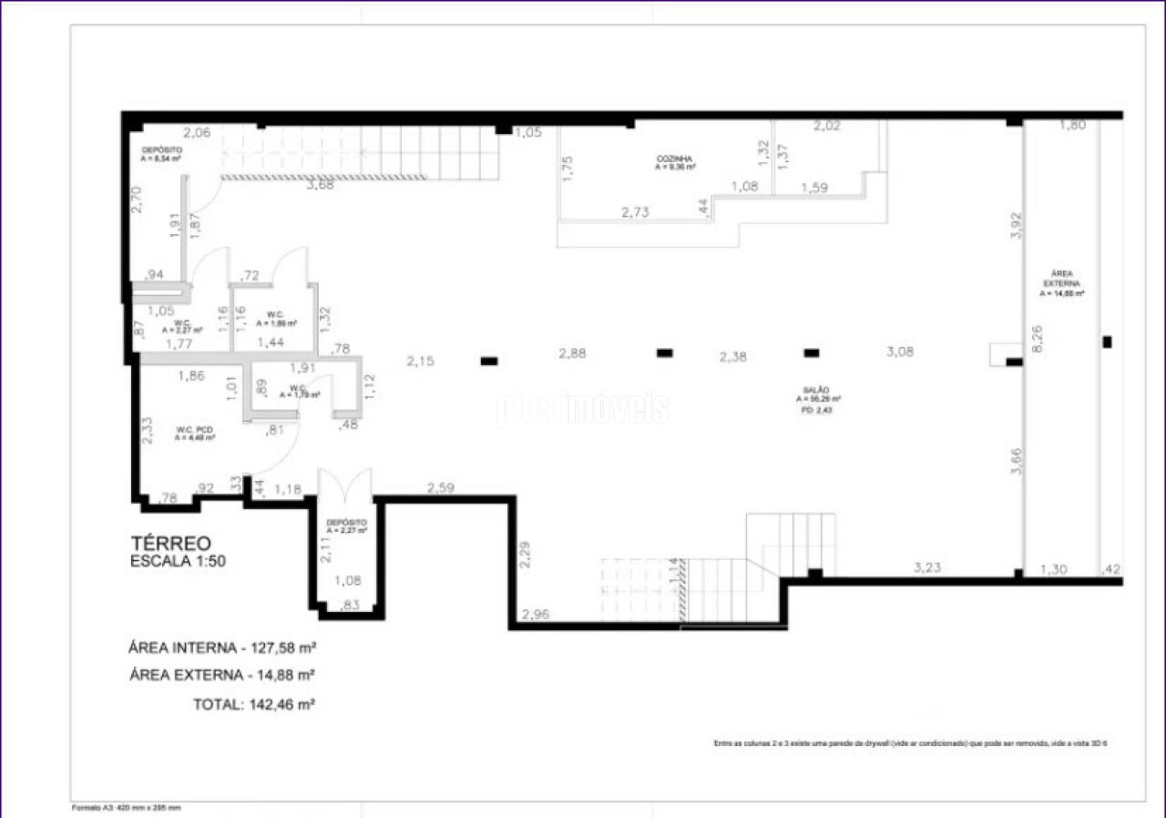 Loja-Salão, 275 m² - Foto 3