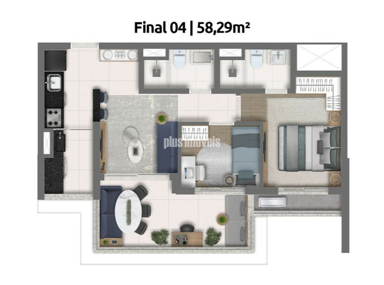 Apartamento, 2 quartos, 59 m² - Foto 8