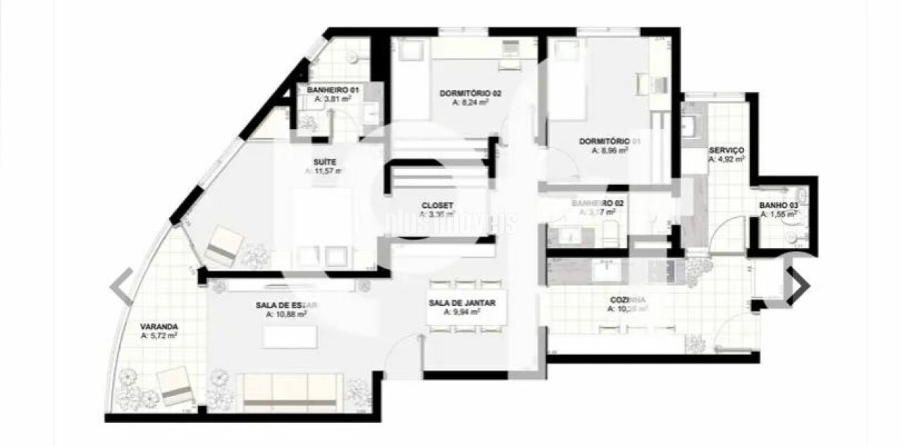 Apartamento, 3 quartos, 100 m² - Foto 43