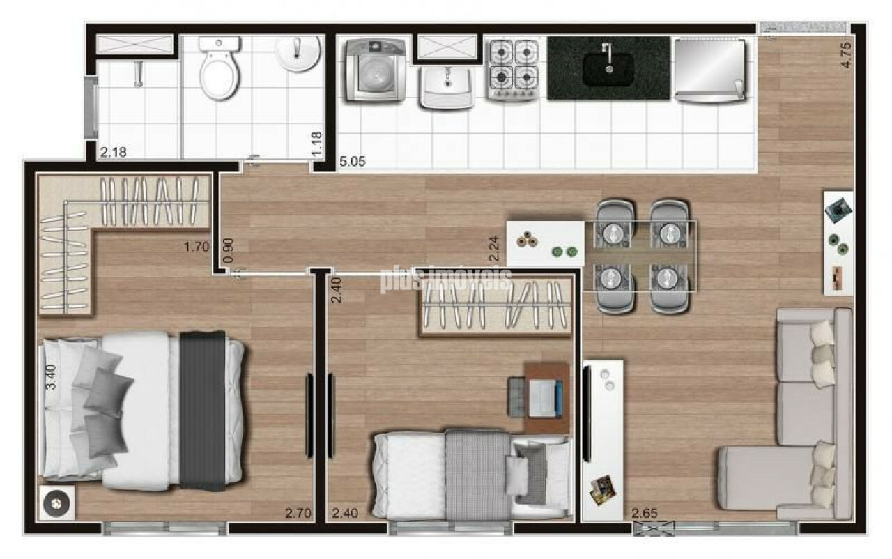 Apartamento, 1 quarto, 40 m² - Foto 7