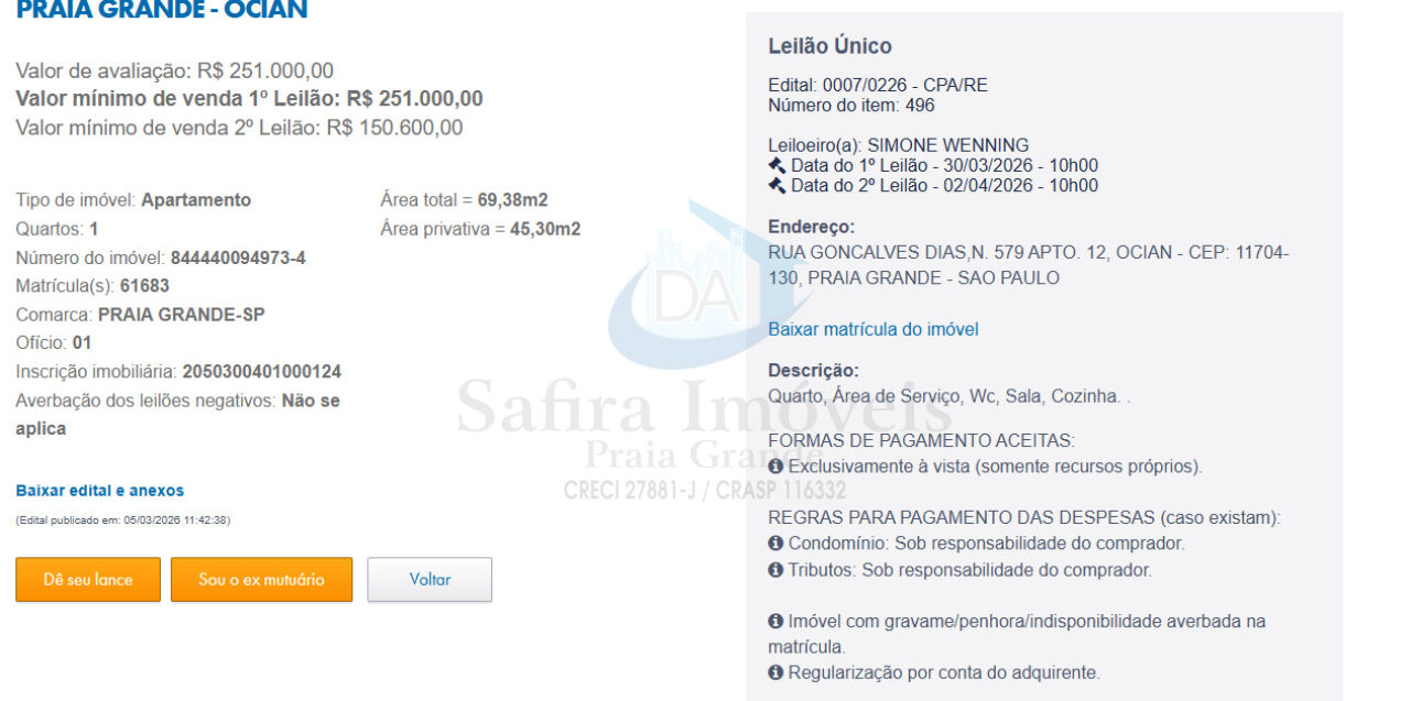 Imóveis Caixa para Venda - Ocian