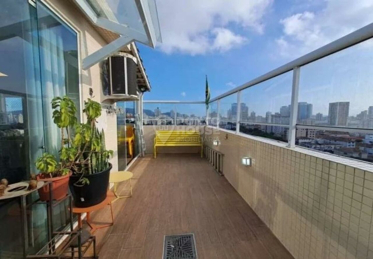 Cobertura triplex com área gourmet à venda no Estuário em Santos - SP 