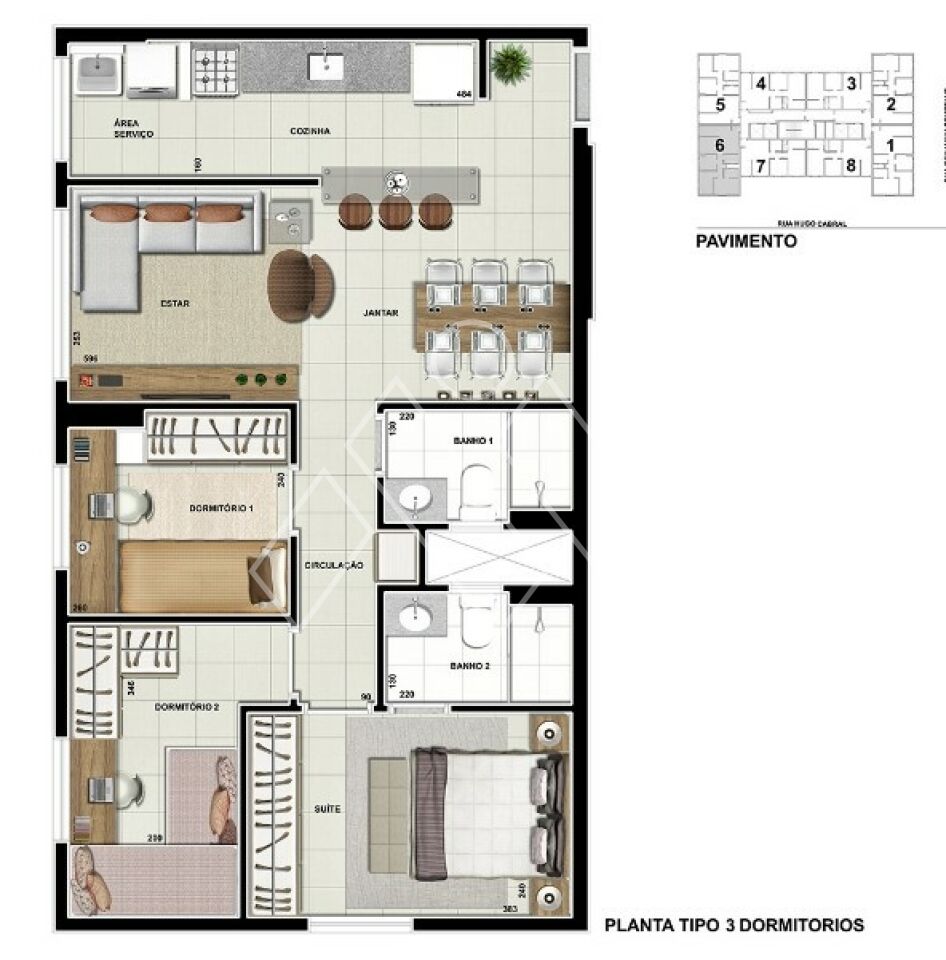 Apartamento, 3 quartos, 66 m² - Foto 9