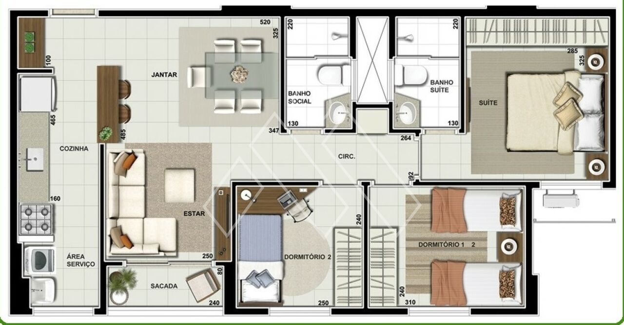 Apartamento, 3 quartos, 69 m² - Foto 2