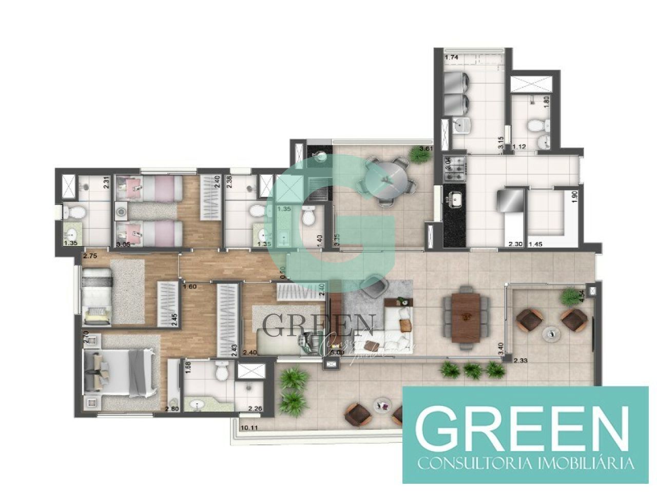 Apartamento, 4 quartos, 147 m² - Foto 6
