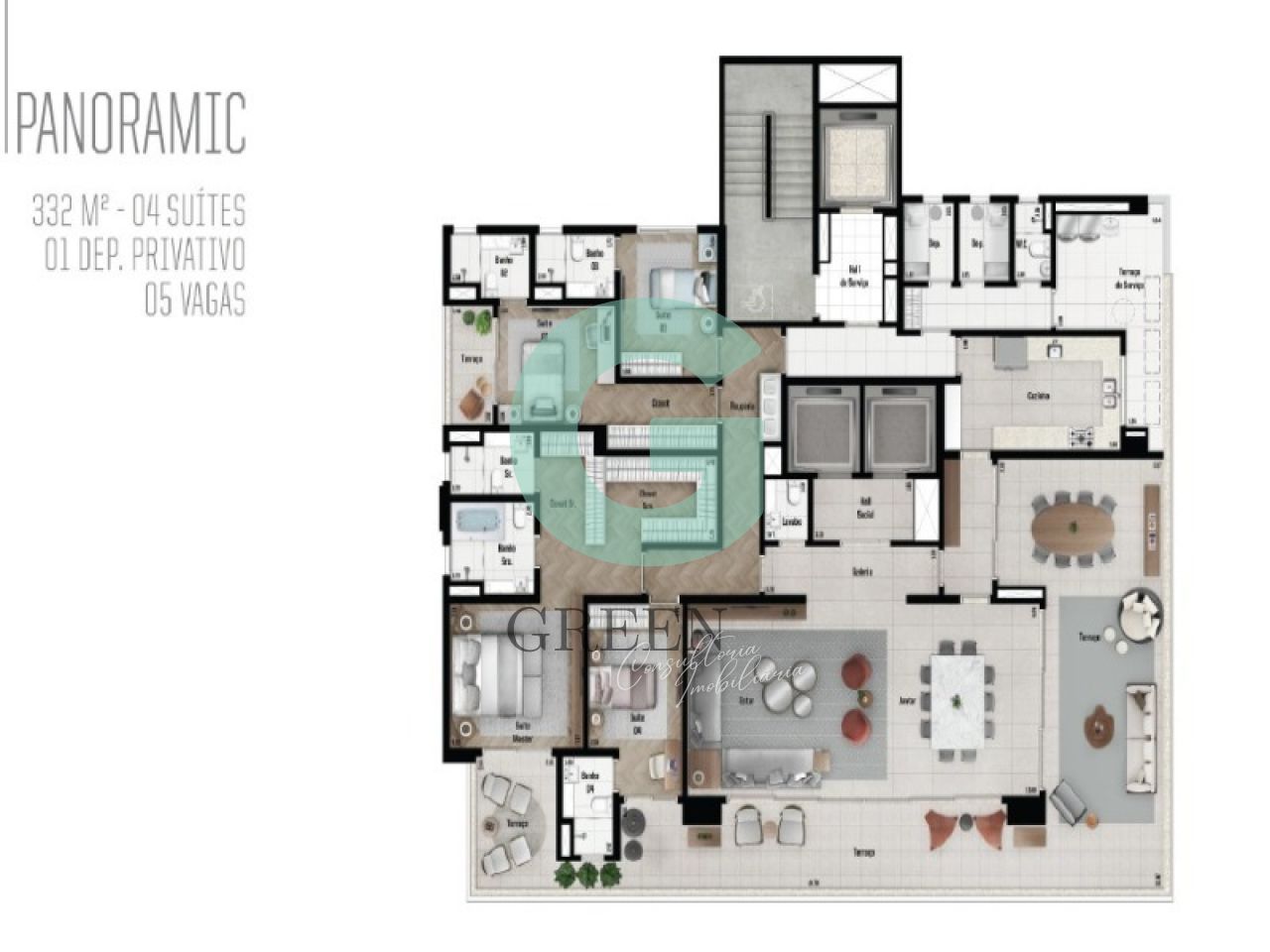 Apartamento, 4 quartos, 333 m² - Foto 46