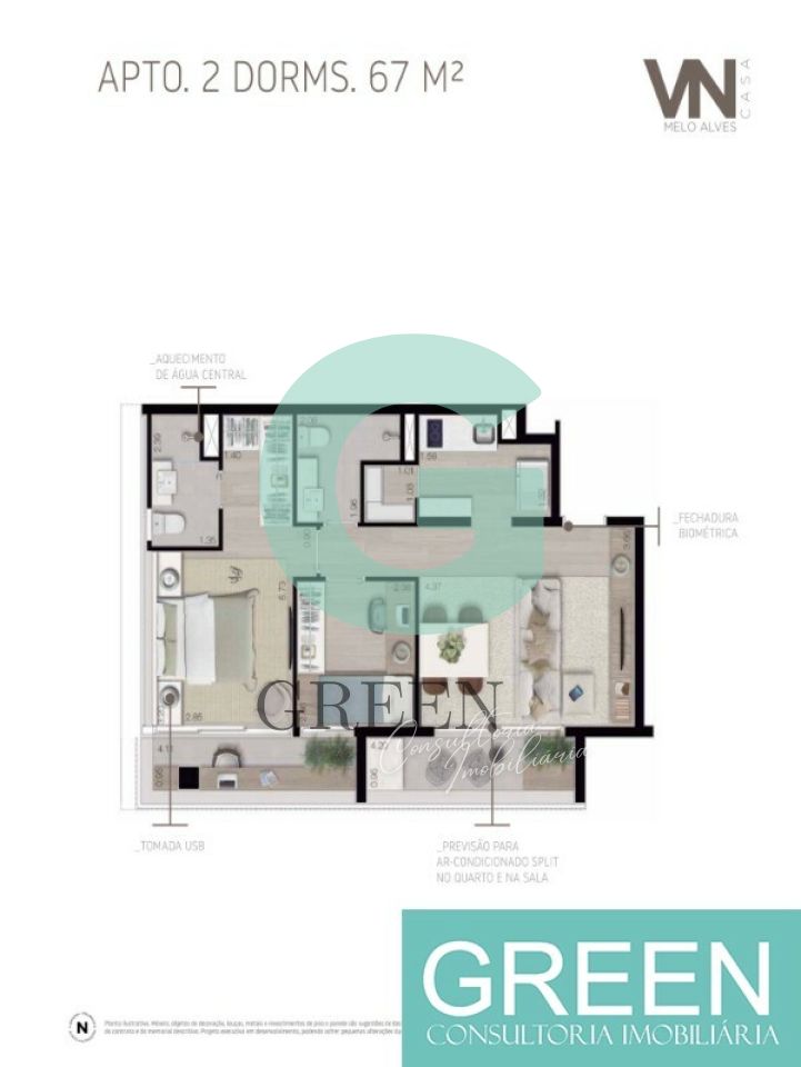 Apartamento, 2 quartos, 67 m² - Foto 2