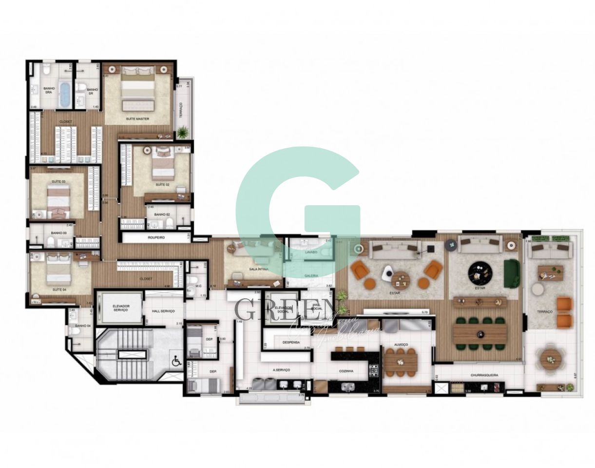 Apartamento, 4 quartos, 330 m² - Foto 8