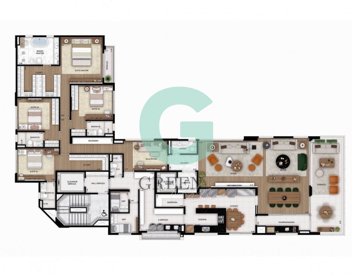 Apartamento, 4 quartos, 330 m² - Foto 9