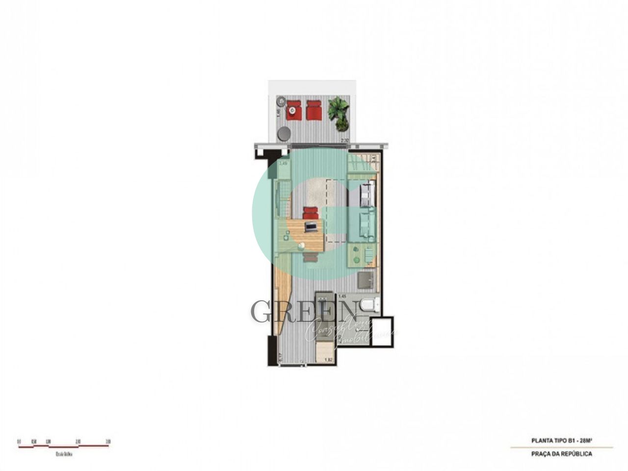 Apartamento, 1 quarto, 29 m² - Foto 5