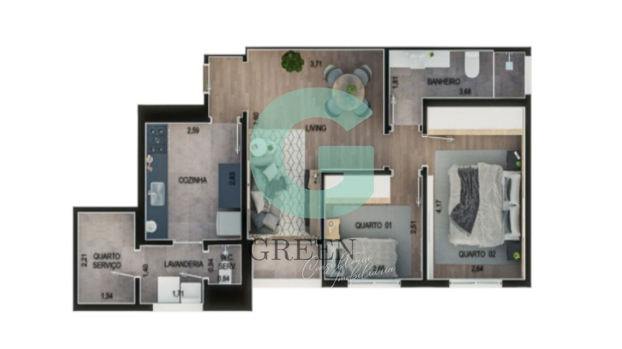 Apartamento, 2 quartos, 65 m² - Foto 7