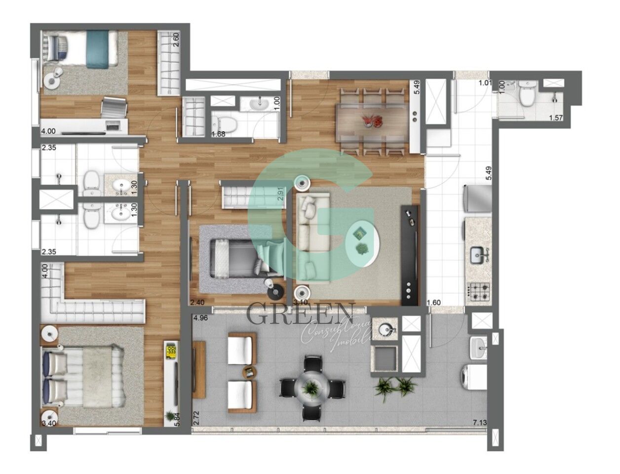 Apartamento, 2 quartos, 105 m² - Foto 14