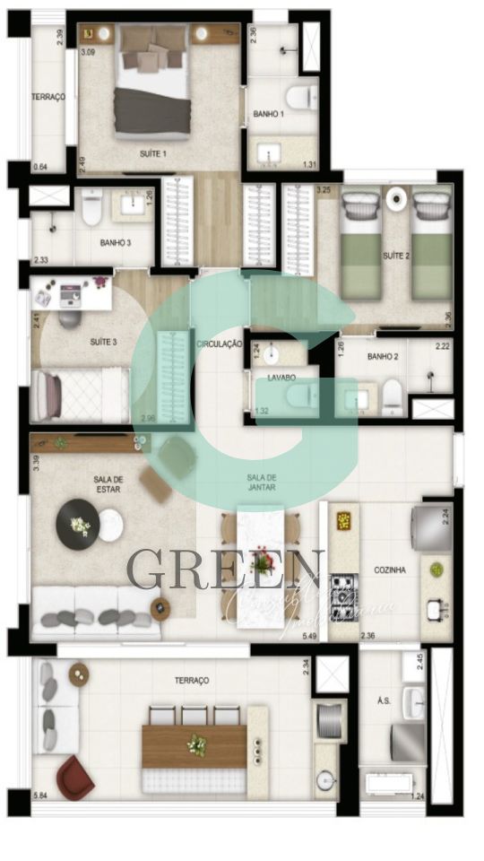Apartamento, 3 quartos, 102 m² - Foto 33