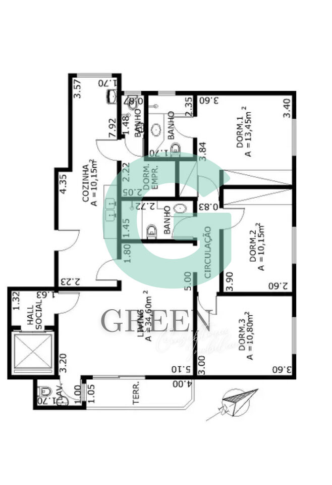 Apartamento, 3 quartos, 102 m² - Foto 8