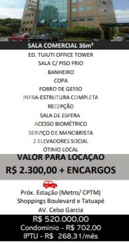 Conjunto Comercial-Sala à venda, 36m² - Foto 12