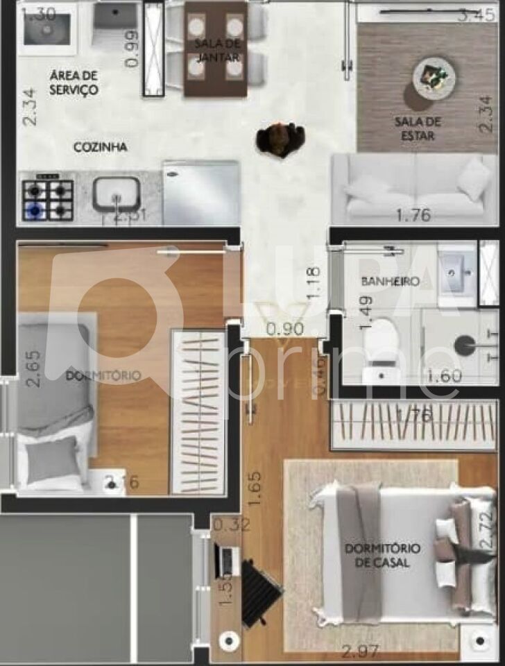 Apartamento à venda com 2 quartos, 35m² - Foto 15
