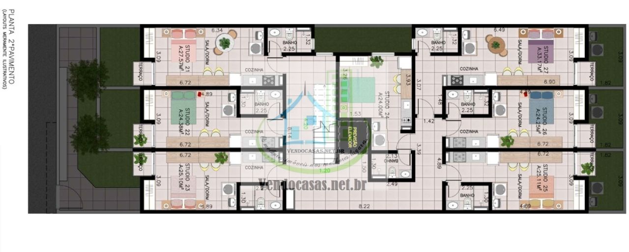 Kitnet-Studio, 24 m² - Foto 7